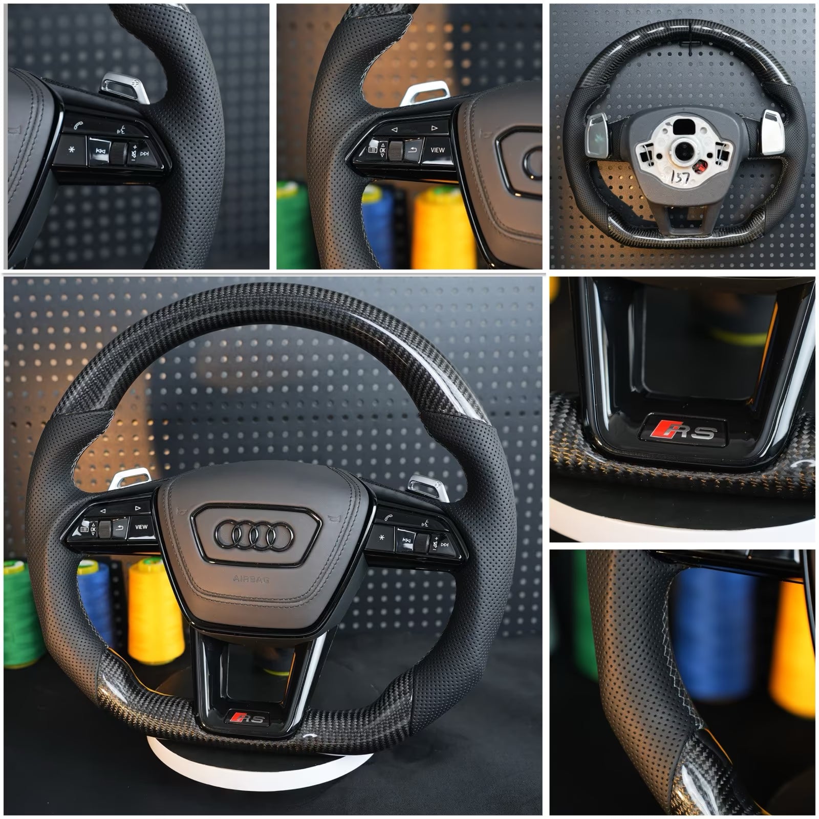 Audi A6 S6 RS6 A7 S7 RS7 C8 4K A8 S8 4N D5 Steering wheel heating carbon