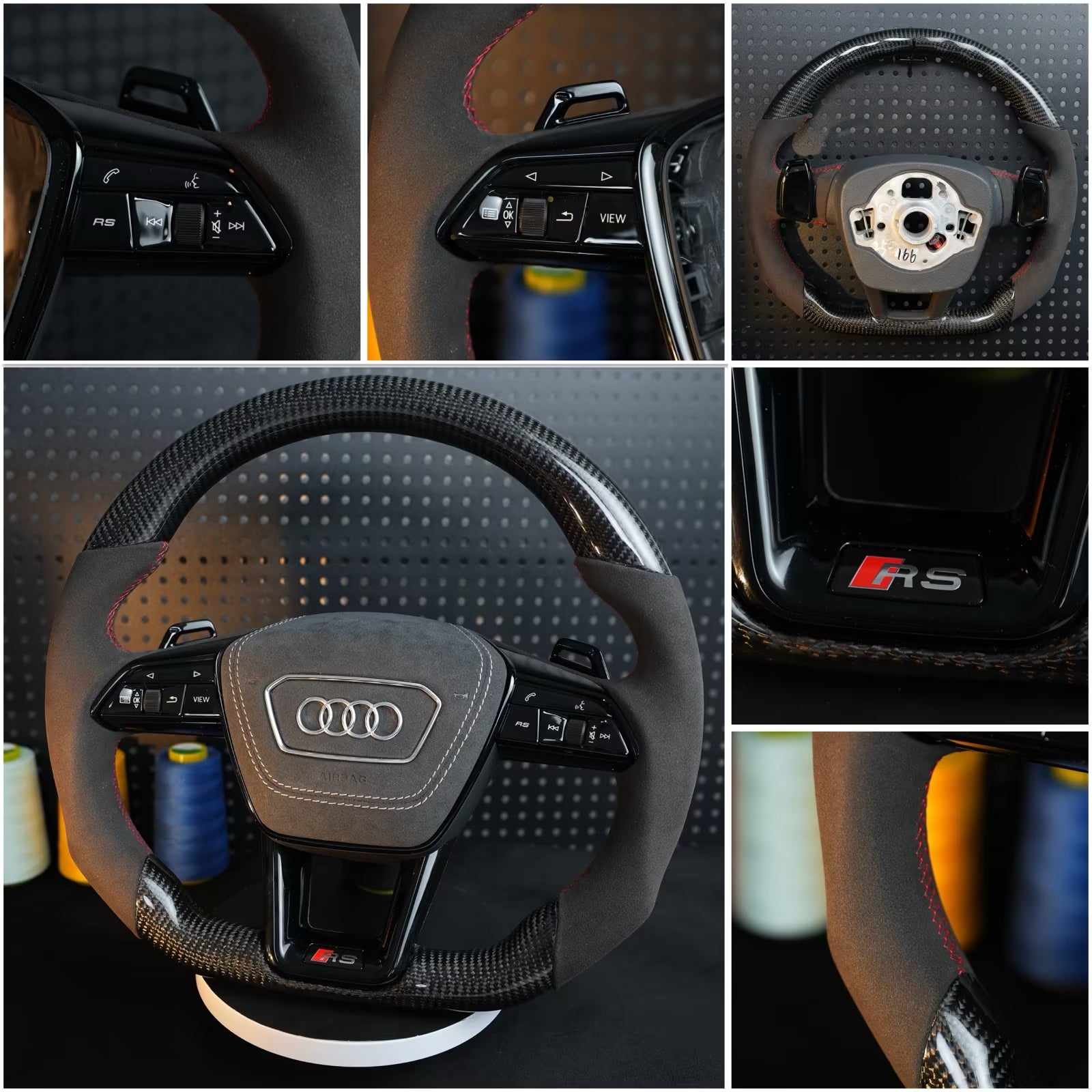 Audi A6 S6 RS6 A7 S7 RS7 C8 4K A8 S8 4N D5 Steering wheel heating carbon