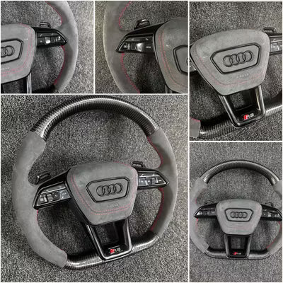 Audi A6 S6 RS6 A7 S7 RS7 C8 4K S8 4N D5 Steering wheel alcantara carbon