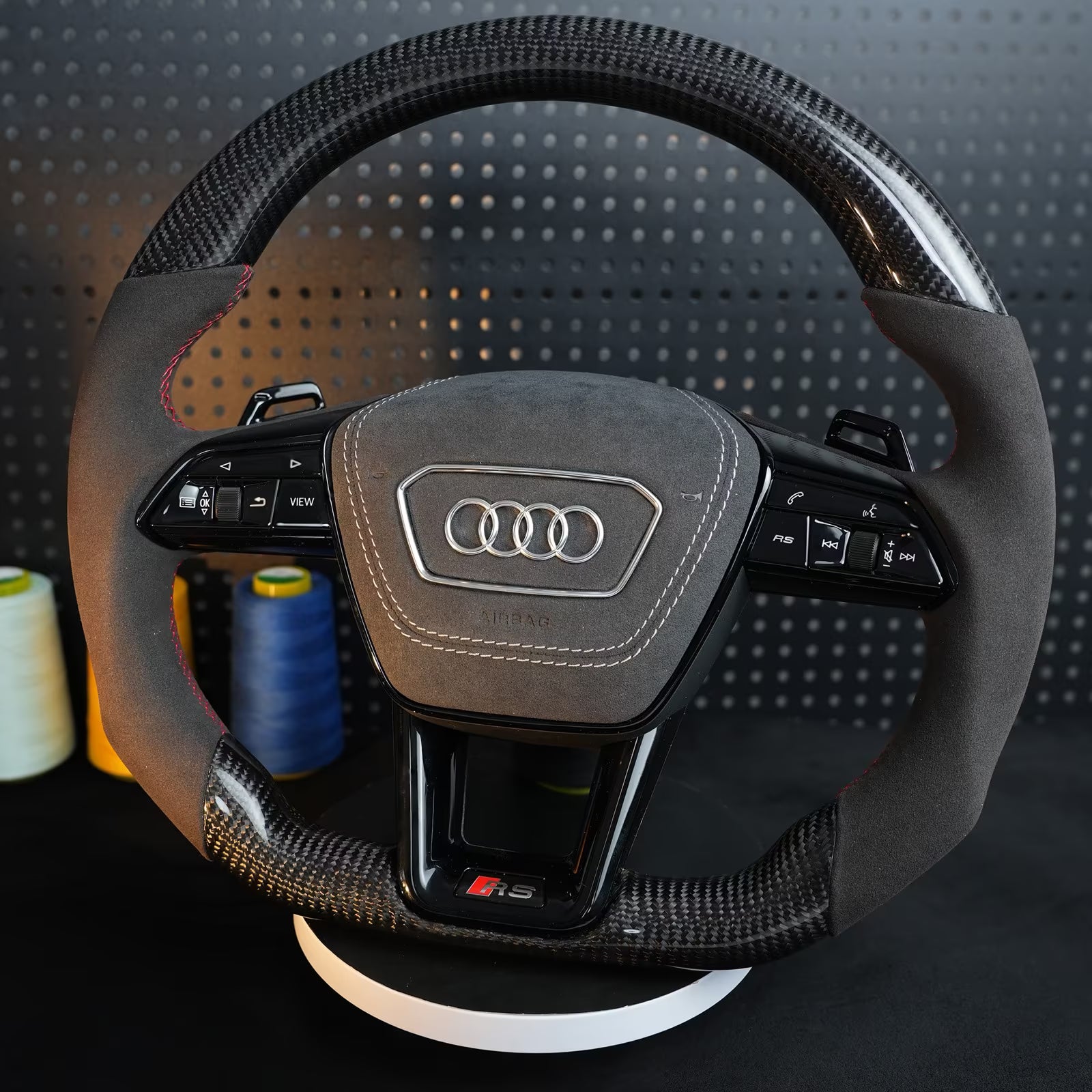 Audi A6 S6 RS6 A7 S7 RS7 C8 4K A8 S8 4N D5 Steering wheel heating carbon