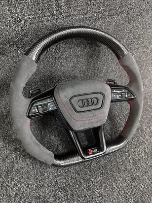 Audi A6 S6 RS6 A7 S7 RS7 C8 4K S8 4N D5 Steering wheel alcantara carbon
