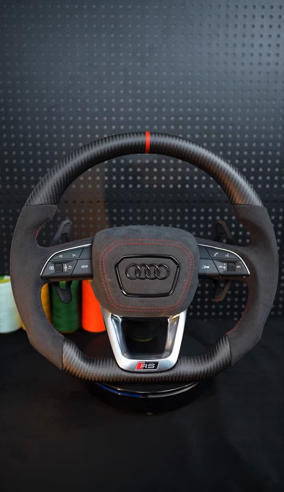 Audi S3 RS3 RSQ3 SQ5 Q7 SQ7 SQ8 RSQ8 4M Steering wheel carbon alcantara