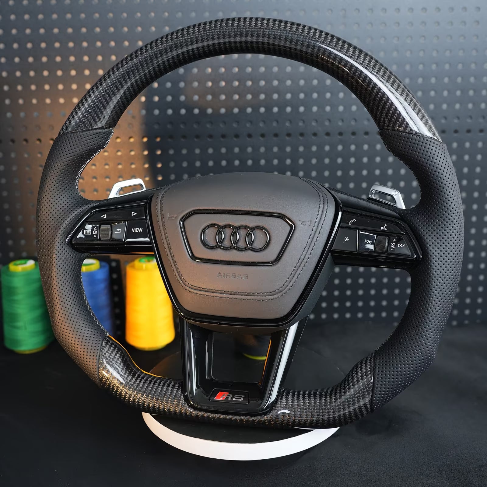 Audi A6 S6 RS6 A7 S7 RS7 C8 4K A8 S8 4N D5 Steering wheel heating carbon