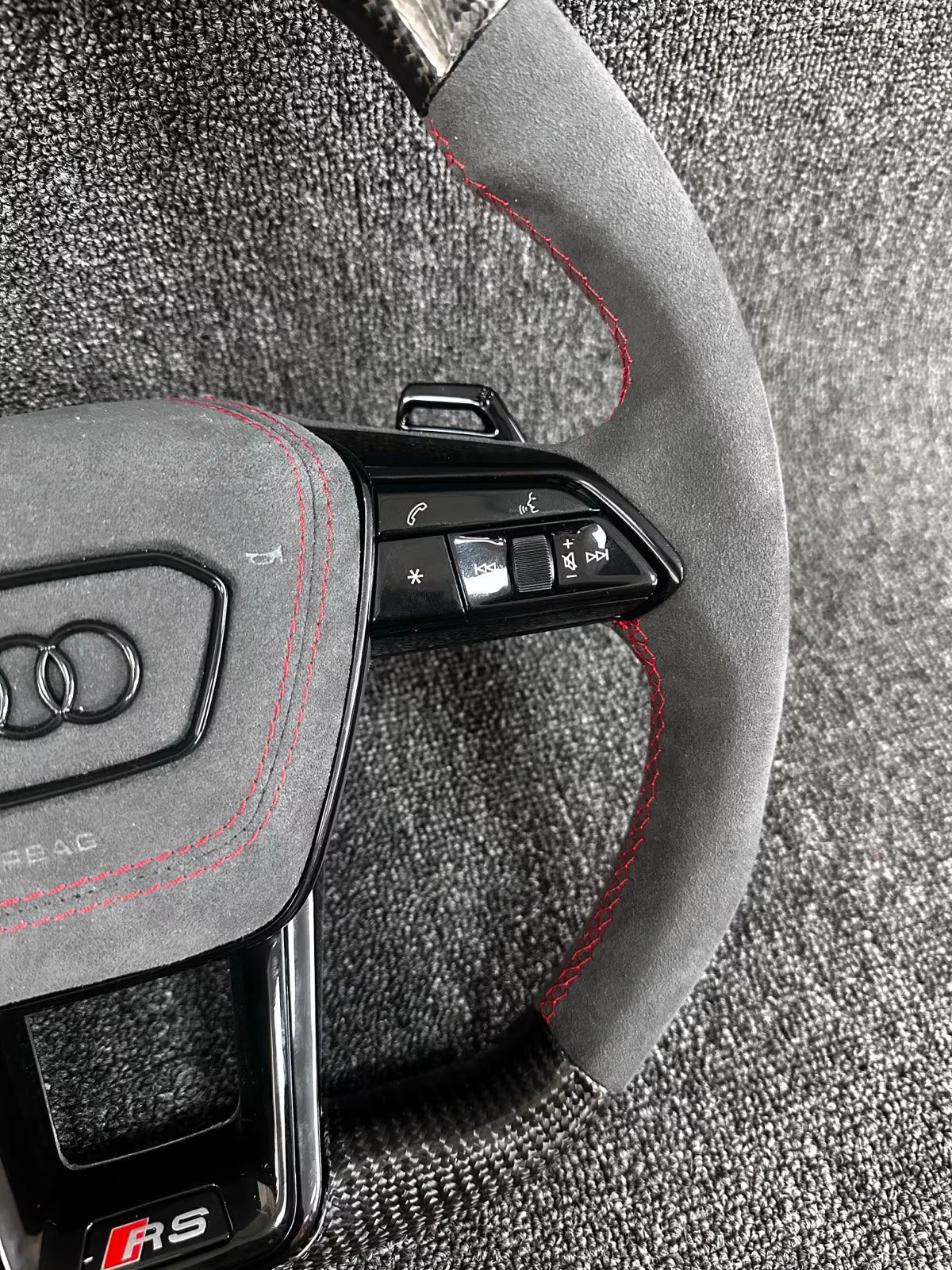 Audi A6 S6 RS6 A7 S7 RS7 C8 4K S8 4N D5 Steering wheel alcantara carbon