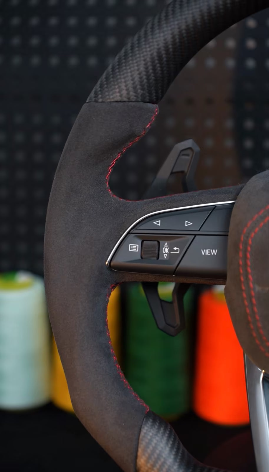 Audi S3 RS3 RSQ3 SQ5 Q7 SQ7 SQ8 RSQ8 4M Steering wheel carbon alcantara