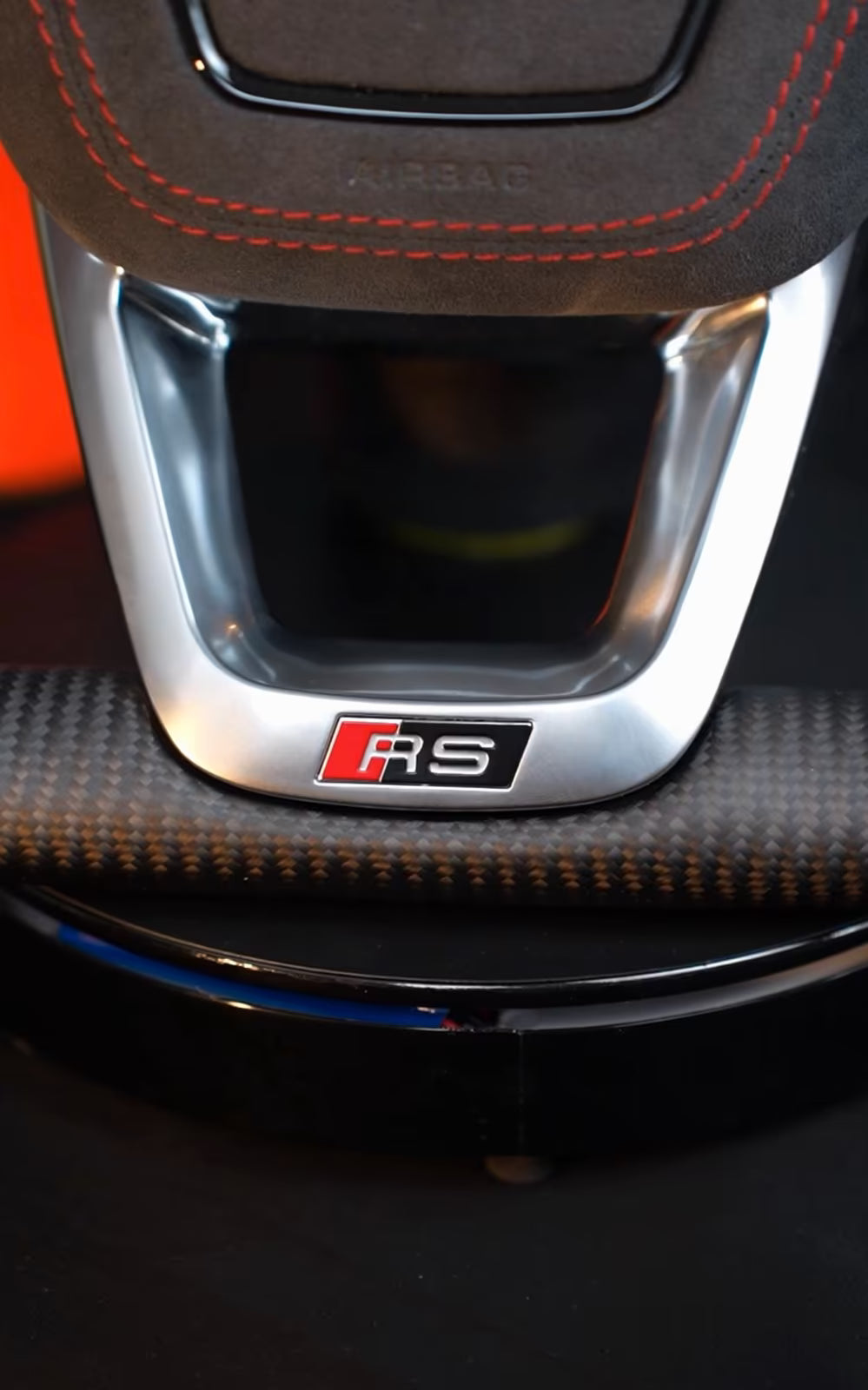 Audi S3 RS3 RSQ3 SQ5 Q7 SQ7 SQ8 RSQ8 4M Steering wheel carbon alcantara