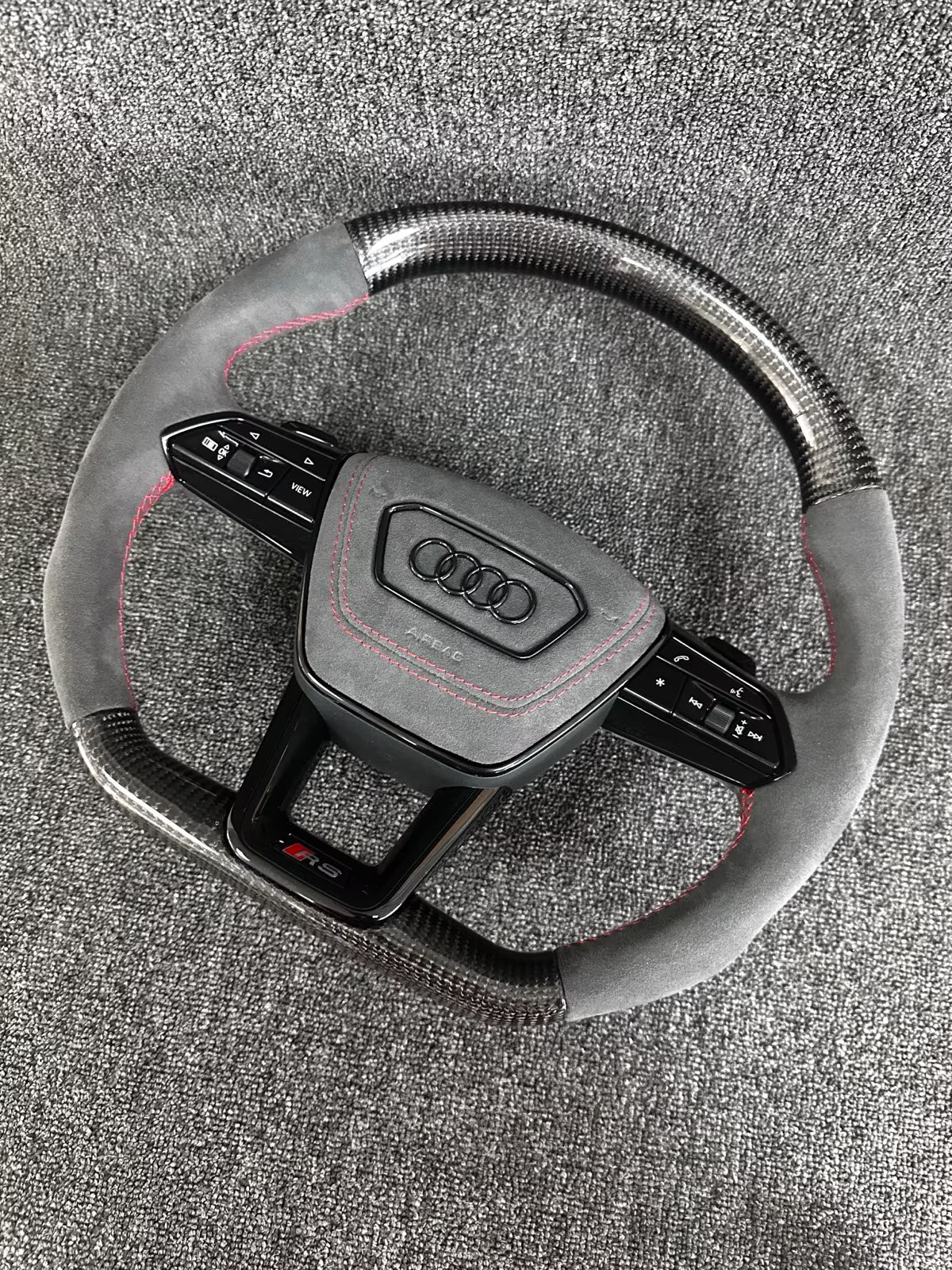 Audi A6 S6 RS6 A7 S7 RS7 C8 4K S8 4N D5 Steering wheel alcantara carbon