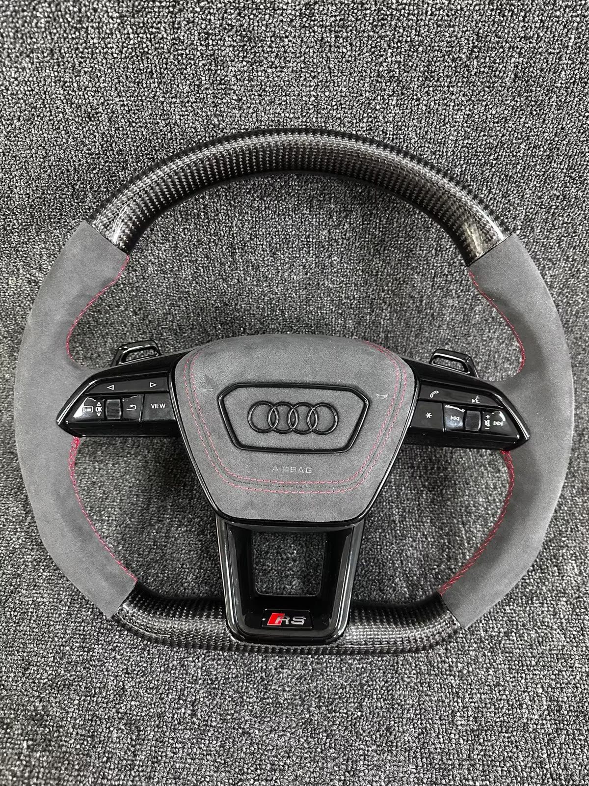Audi A6 S6 RS6 A7 S7 RS7 C8 4K S8 4N D5 Steering wheel alcantara carbon
