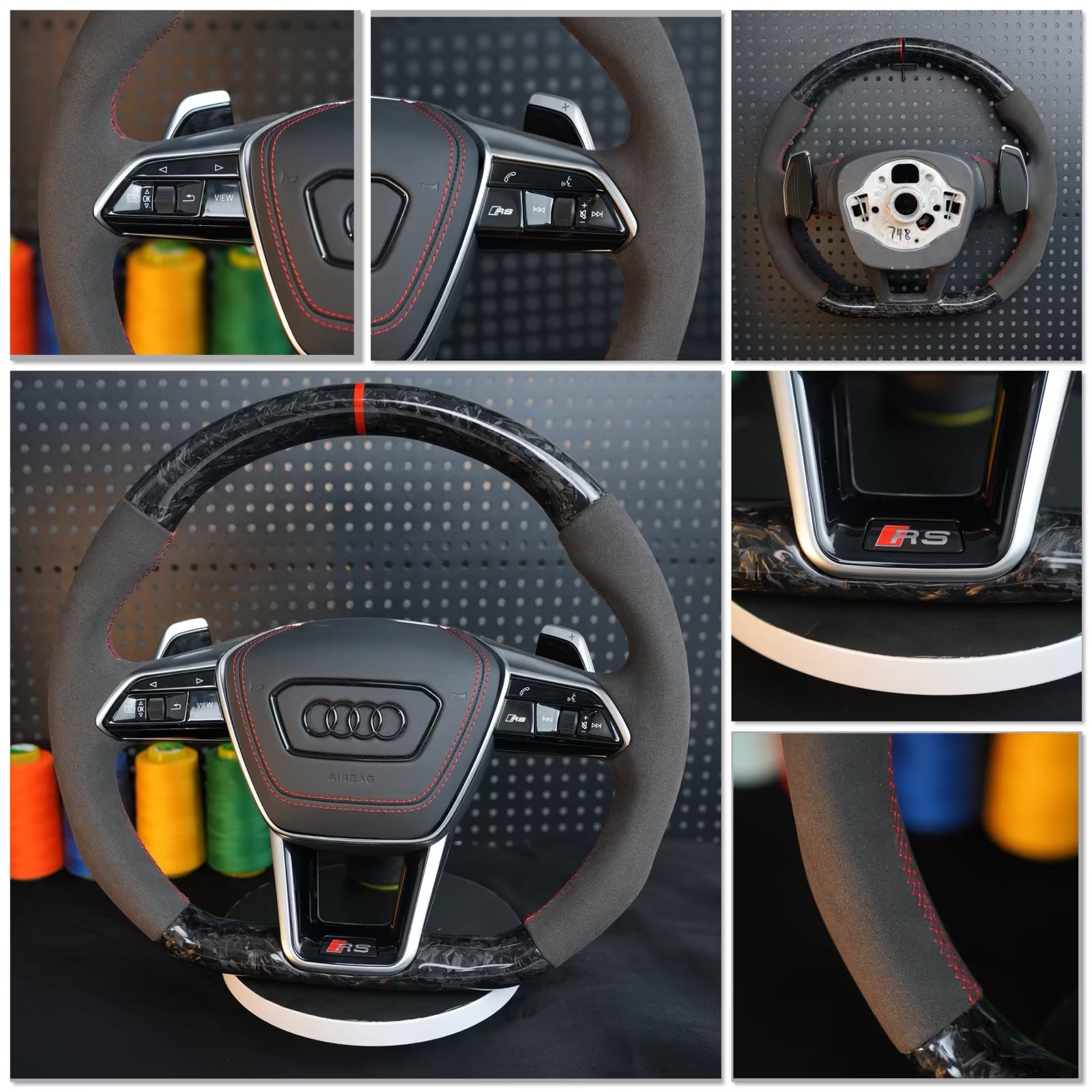 Audi A6 S6 RS6 A7 S7 RS7 C8 4K A8 S8 4N D5 Steering wheel heating carbon