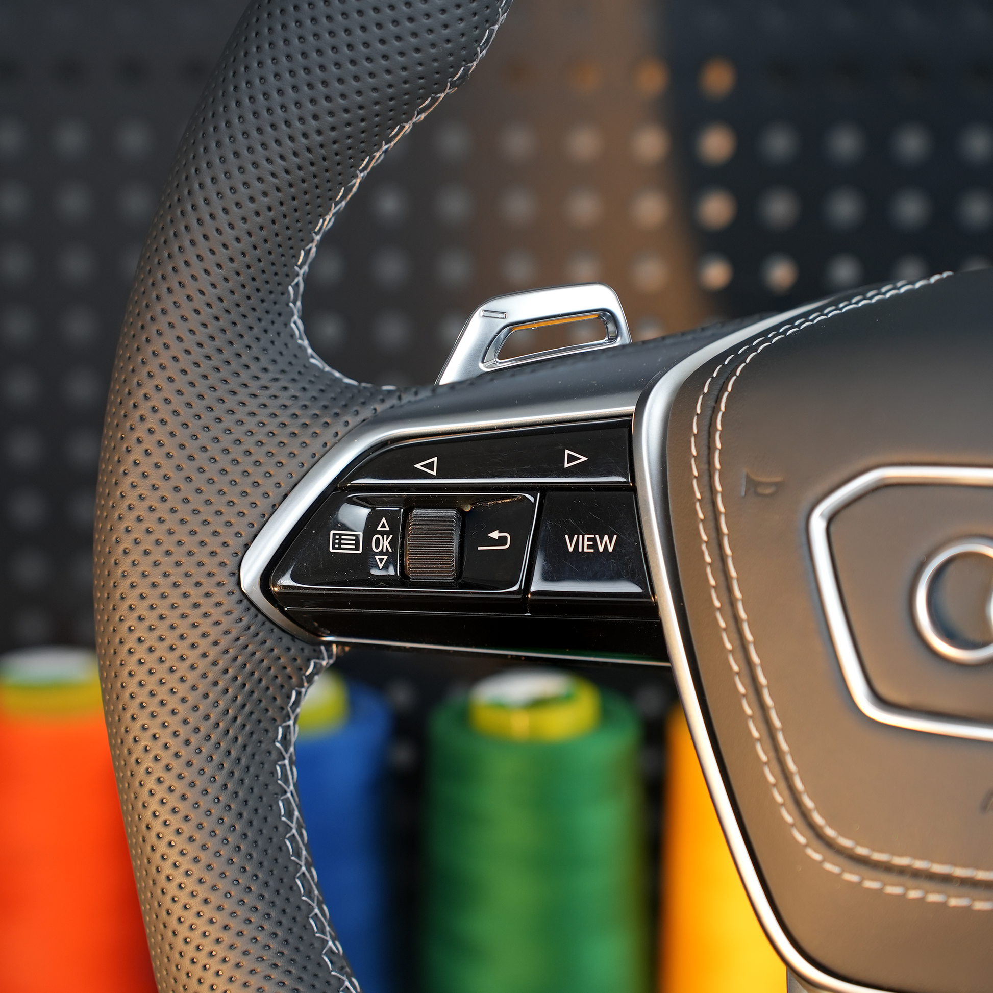 Audi A6 S6 RS6 A7 S7 RS7 C8 4K A8 S8 4N D5 Steering wheel leather