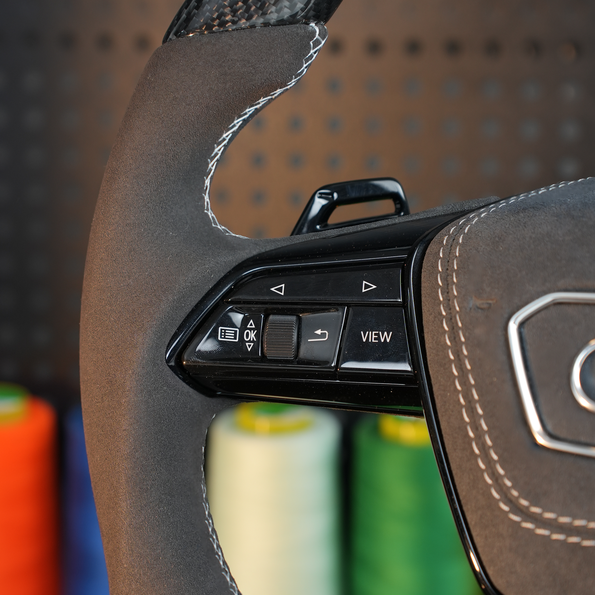 Audi A6 S6 RS6 A7 S7 RS7 C8 4K A8 S8 4N D5 Steering wheel alcantara carbon