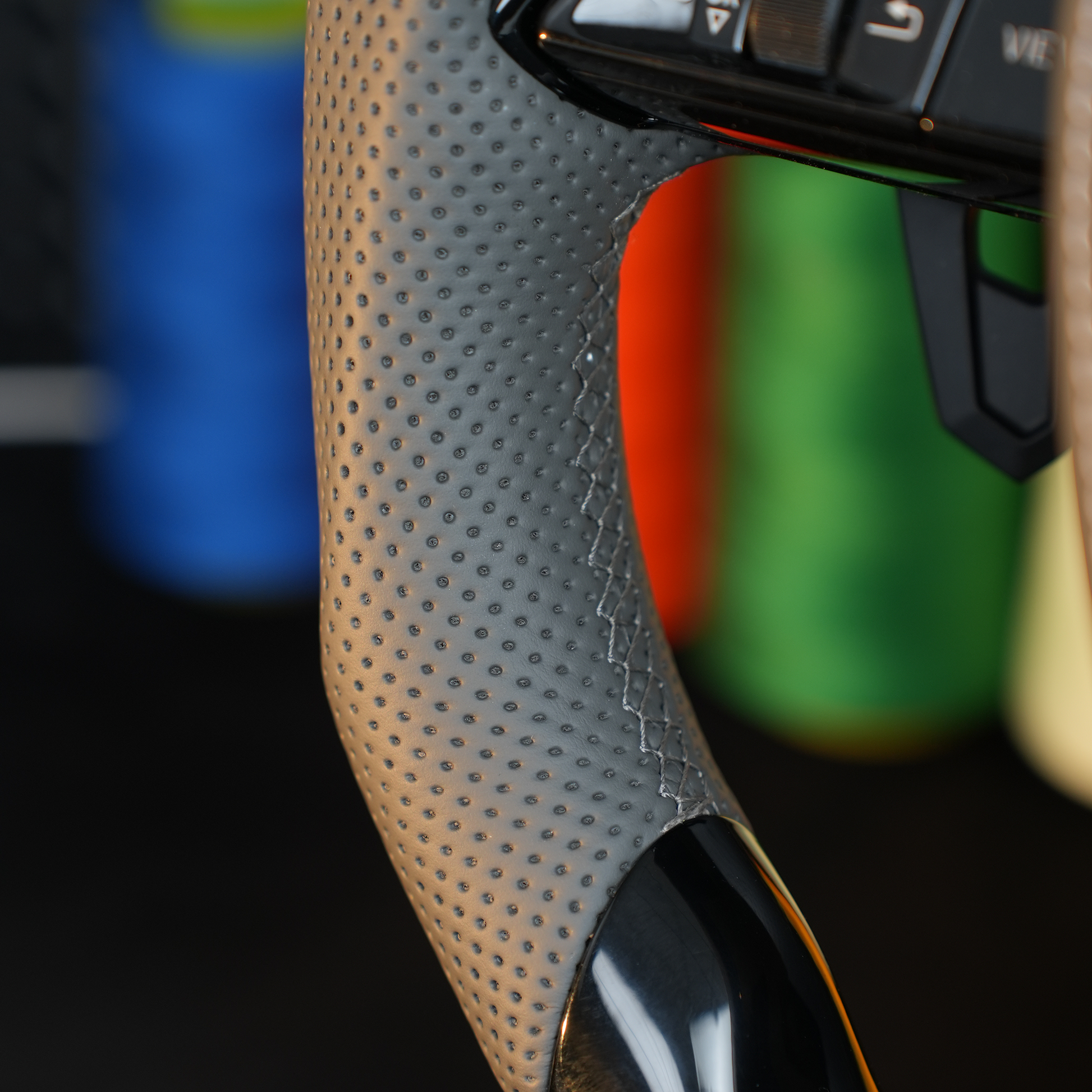 Audi A6 S6 RS6 A7 S7 RS7 C8 4K A8 S8 4N D5 Steering wheel leather black