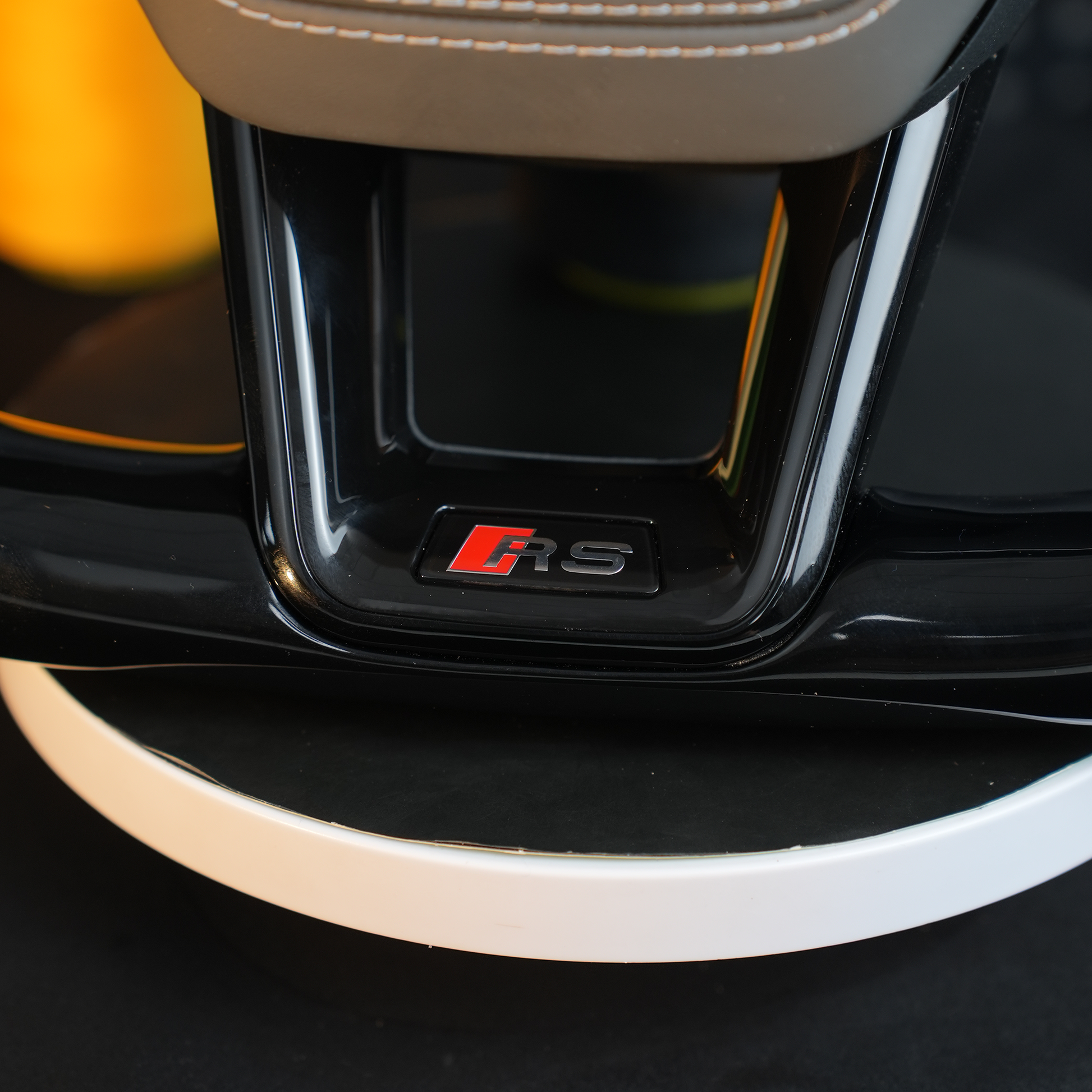 Audi A6 S6 RS6 A7 S7 RS7 C8 4K A8 S8 4N D5 Steering wheel leather black