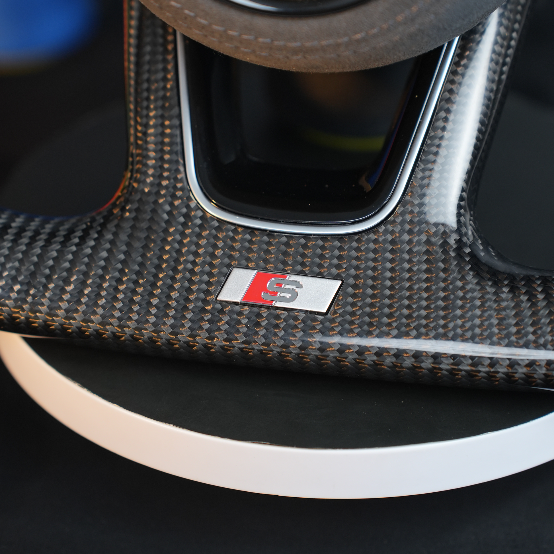 Audi S3 RS3 8Y A4 S4 RS4 A5 S5 RS5 8W B9 Steering wheel carbon alcantara