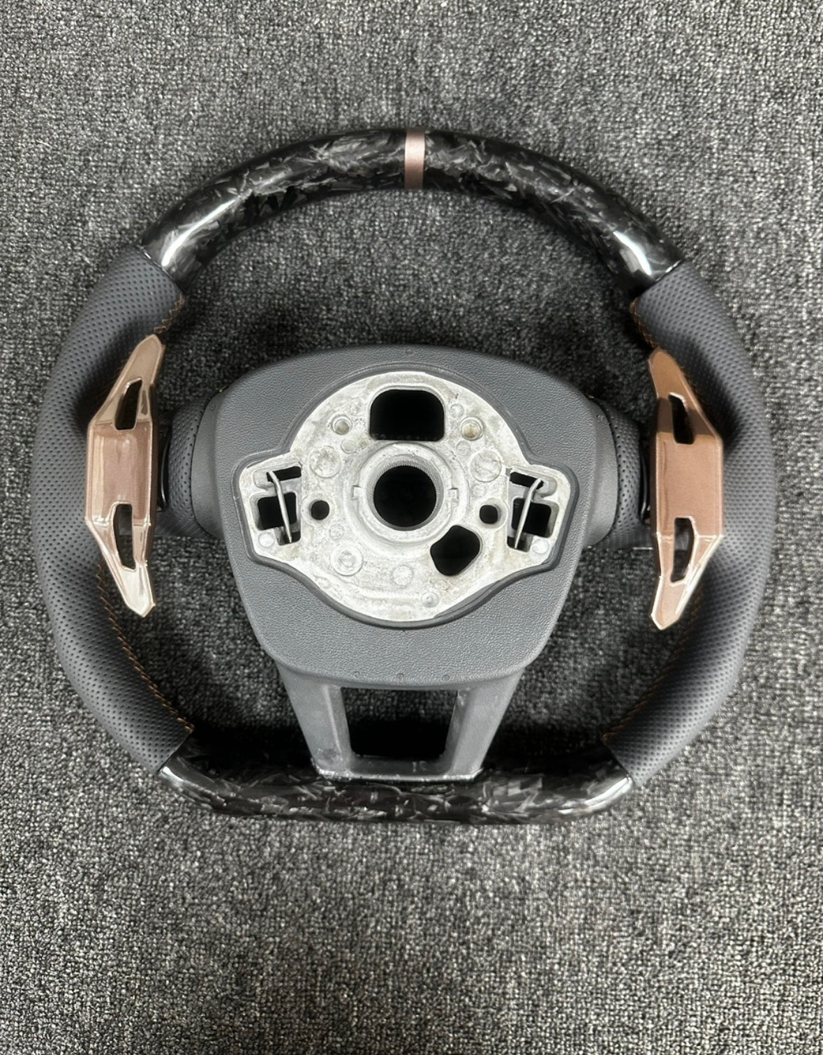 Audi A6 S6 RS6 A7 S7 RS7 C8 4K A8 S8 4N D5 Steering wheel leather carbon