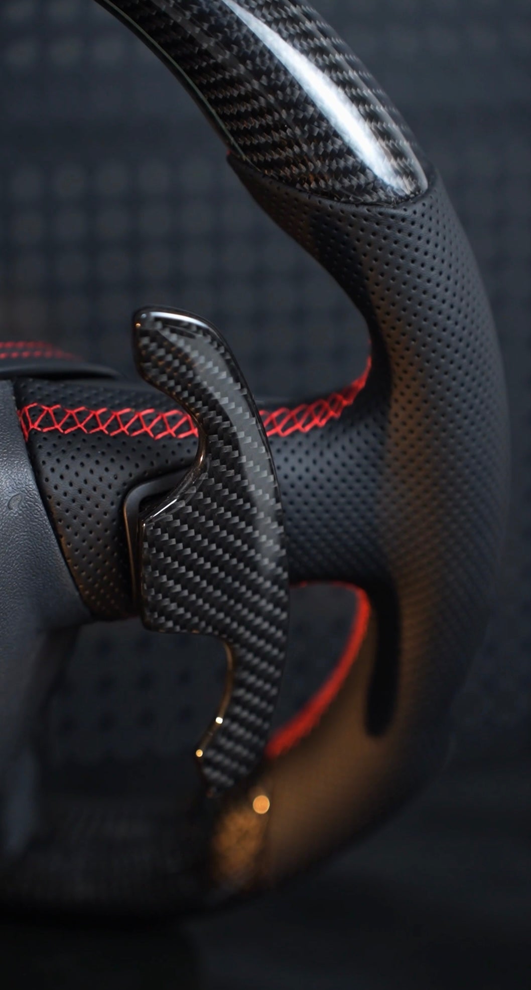 Audi A6 S6 RS6 A7 S7 RS7 C8 4K A8 S8 4N D5 Steering wheel leather carbon