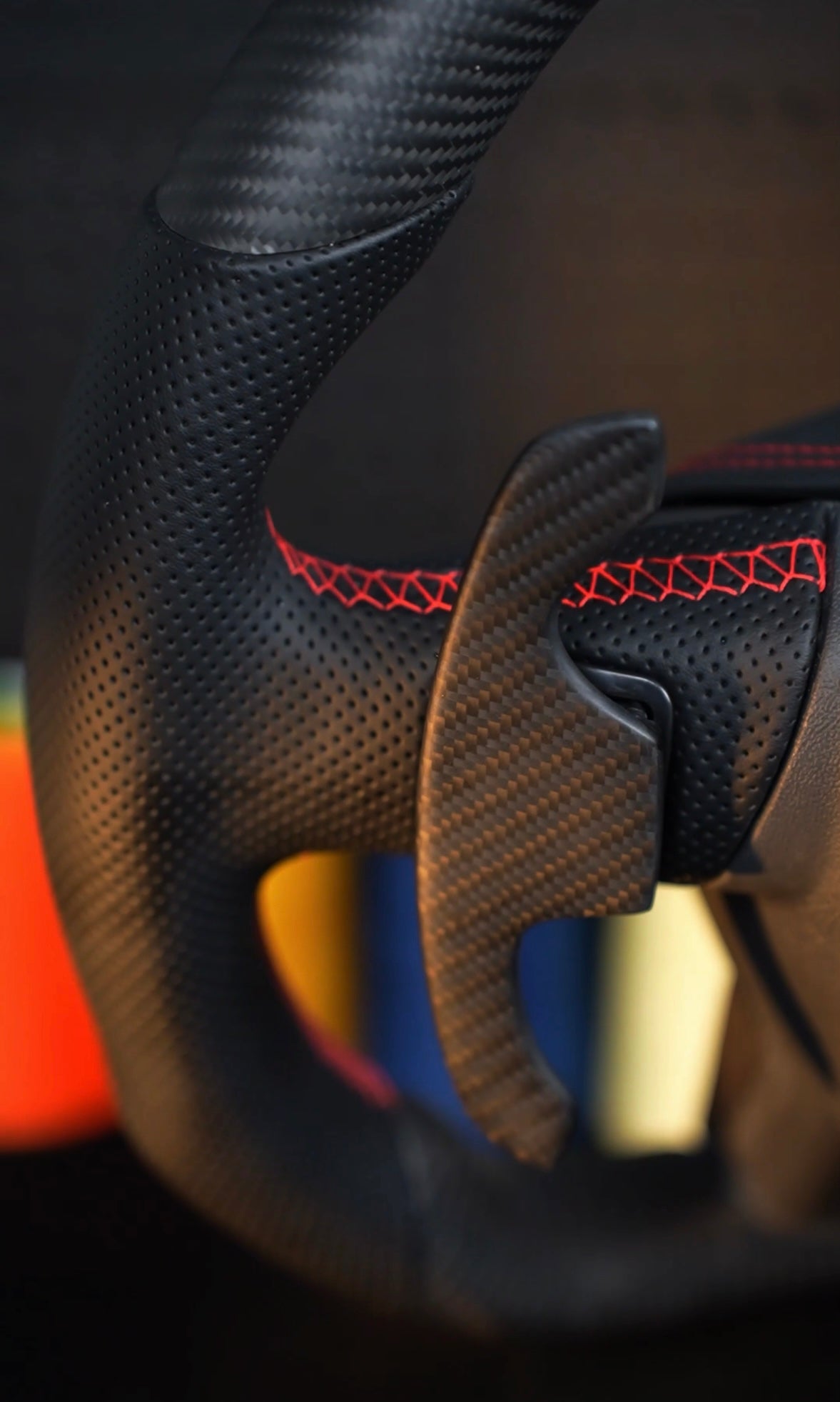 Audi A6 S6 RS6 A7 S7 RS7 C8 4K A8 S8 4N D5 Steering wheel leather matt carbon