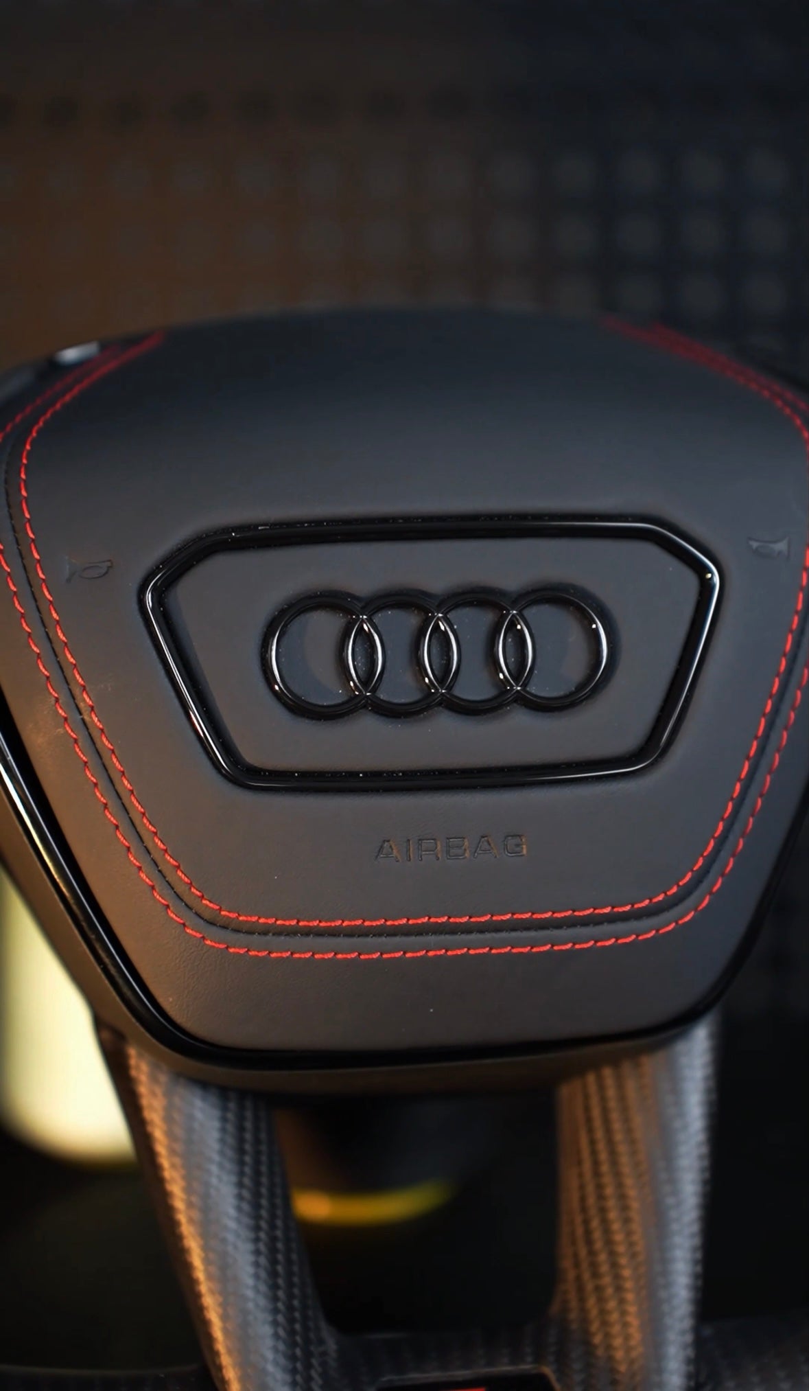 Audi A6 S6 RS6 A7 S7 RS7 C8 4K A8 S8 4N D5 Steering wheel leather matt carbon