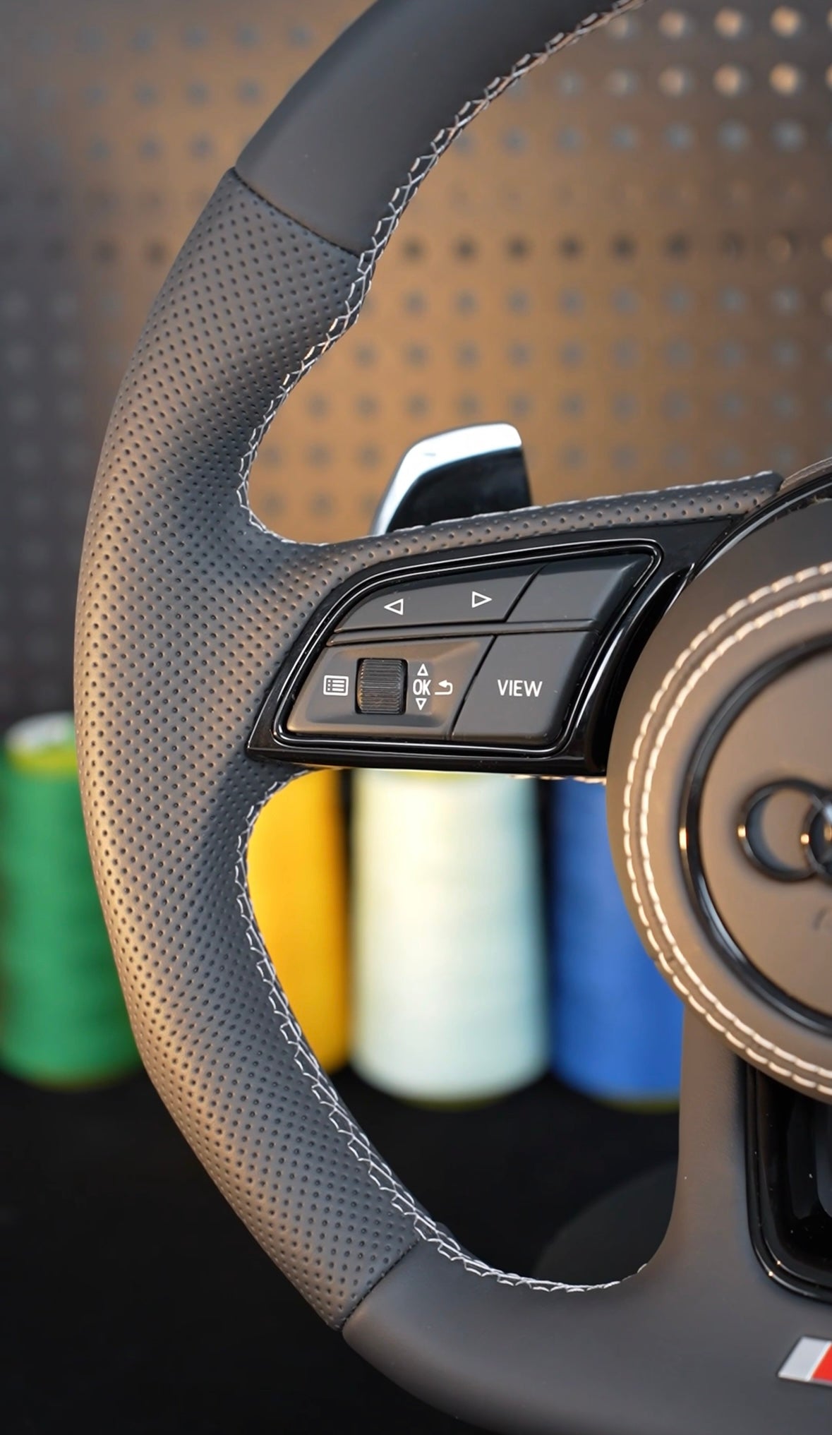 Audi S3 RS3 8Y A4 S4 RS4 A5 S5 RS5 8W B9 Steering wheel leather heated
