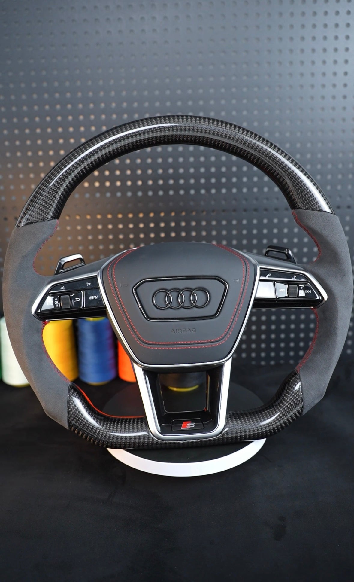 Audi A6 S6 RS6 A7 S7 RS7 C8 4K A8 S8 4N D5 Steering wheel alcantara carbon
