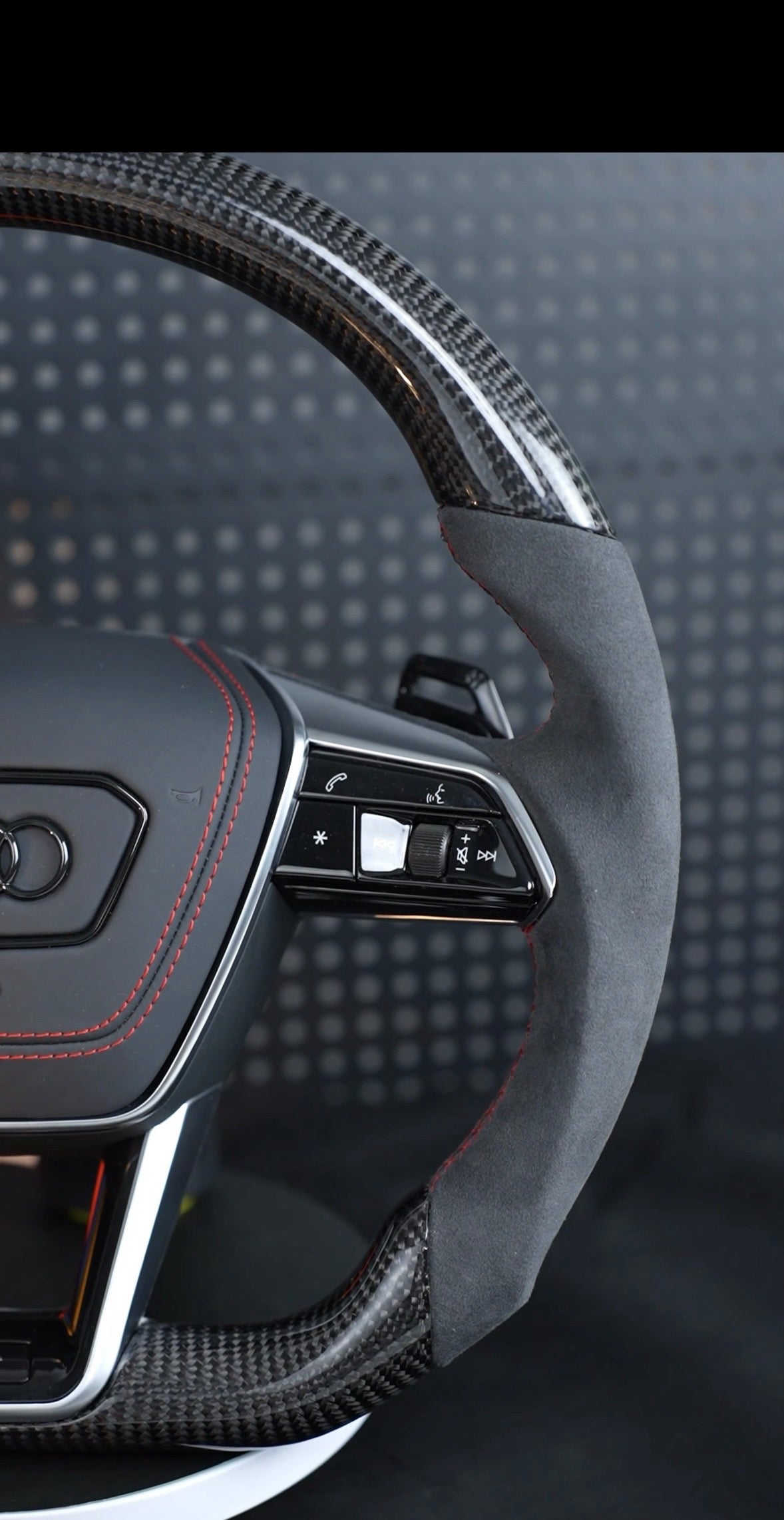 Audi A6 S6 RS6 A7 S7 RS7 C8 4K A8 S8 4N D5 Steering wheel alcantara carbon