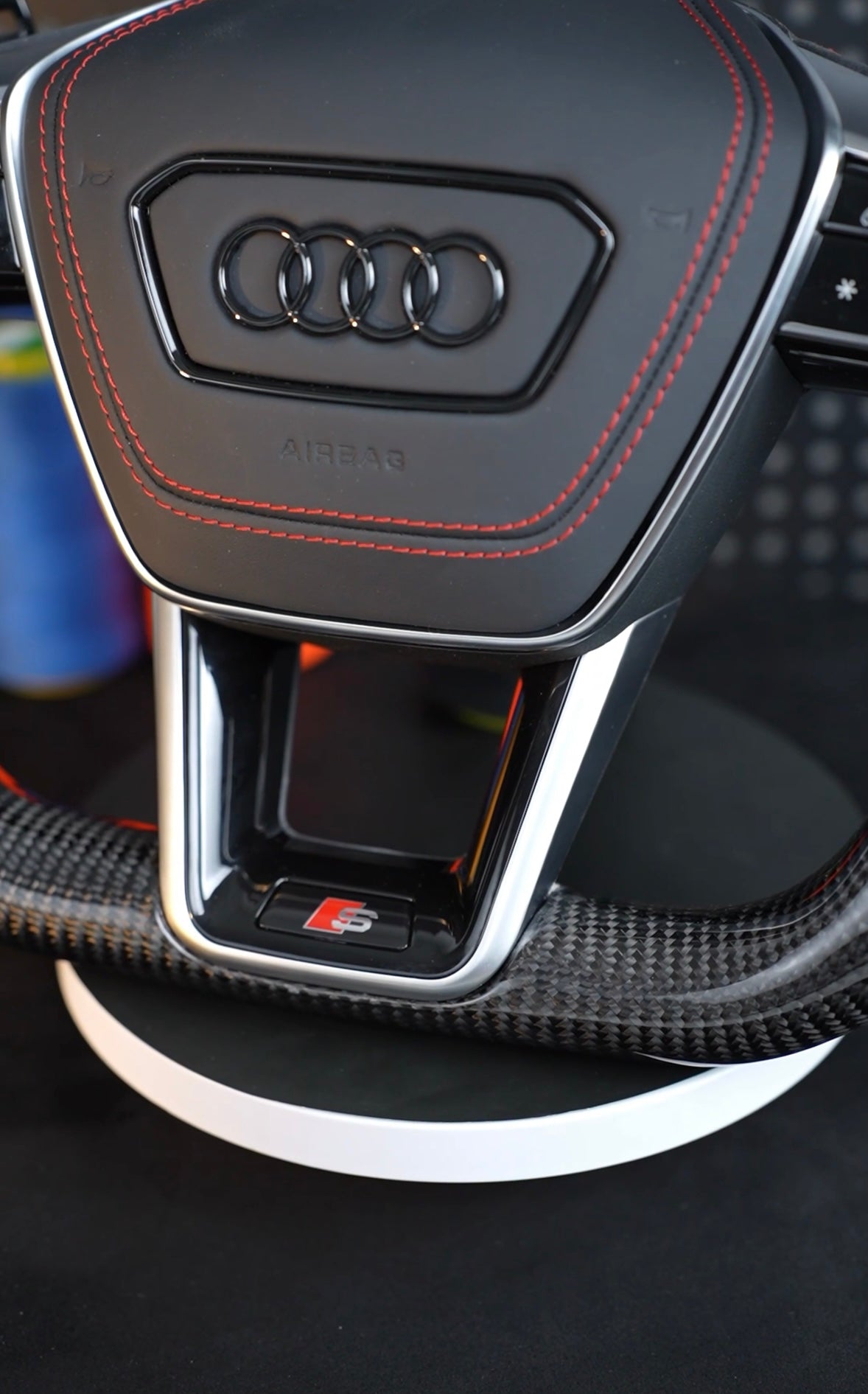 Audi A6 S6 RS6 A7 S7 RS7 C8 4K A8 S8 4N D5 Steering wheel alcantara carbon