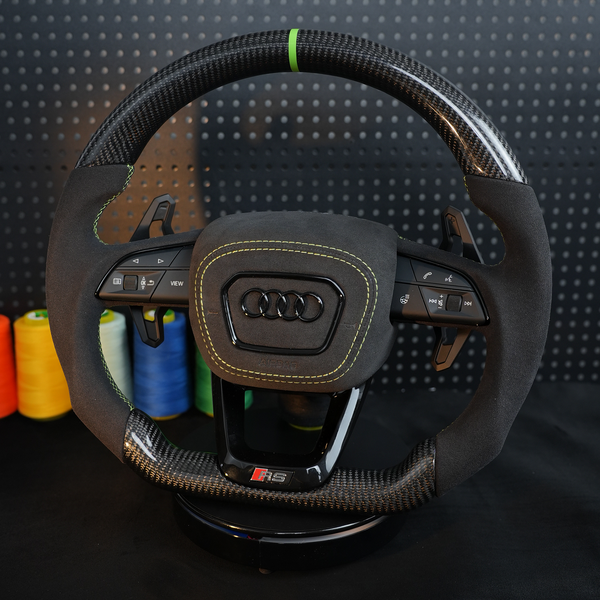 Audi S3 RS3 RSQ3 Q5 SQ5 Q7 SQ7 SQ8 RSQ8 4M Steering wheel carbon heated